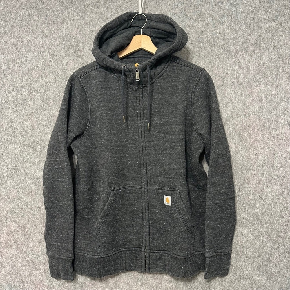 Carhartt Kids Relaxed Fit Full Zip Hoodie Charcoal Gray 102788 N07 Size L 12/14‎